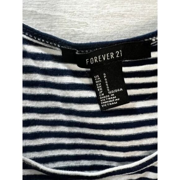 NEW Forever 21 Shirt Girl Crop Top Tank Top Sleeveless Striped Small - Picture 5 of 5